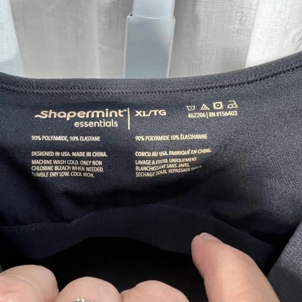 NWT Shapermint Essentials Sweetheart Built-In Bra Shaper Cami in Black - Size XL - Picture 7 of 9